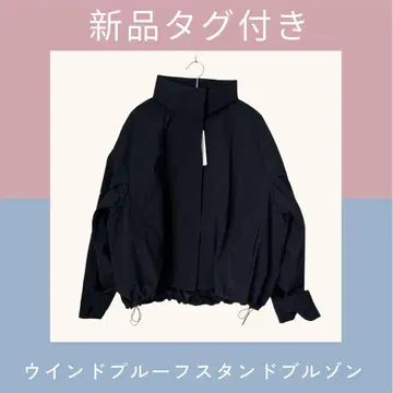 [ 새상품 ] 유니클로 윈드프루프 스탠드 블루종 XL 블랙