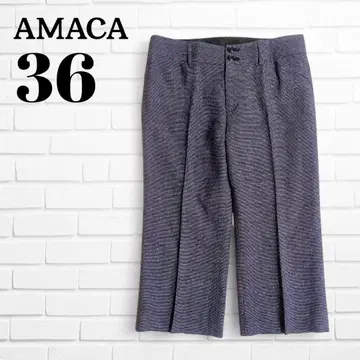 아마카 울 센터 프레스 슬랙스 하프 팬츠 크롭 삼양상회 S