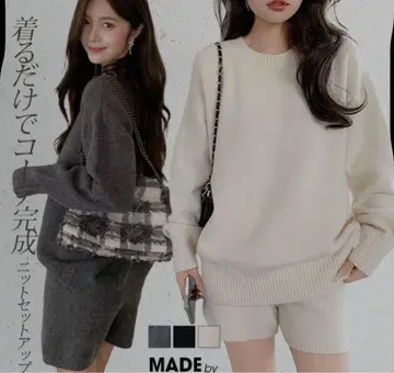 darkangel 다크엔젤 셋업 스웨터 & 숏팬츠