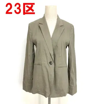 A6657 23구 테일러드 자켓 린넨 레이온 베이지 38