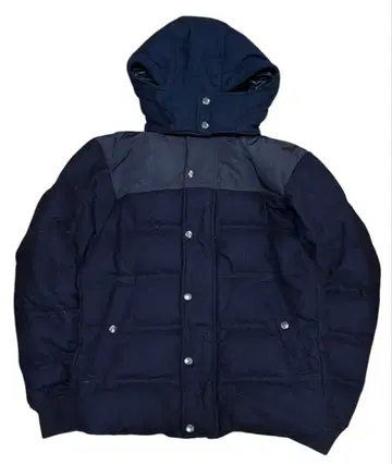 유니클로 울 블렌드 다운 자켓 블랙