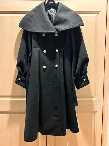 새상품급 Rady 블랙 빅 컬러 롱 코트