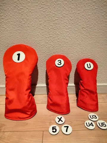 골프헤드커버 오렌지 드라이버, 페어웨이 우드, 유틸리티용 번호 포함