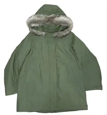 유니클로 하이브리드 다운 코트 올리브 퍼