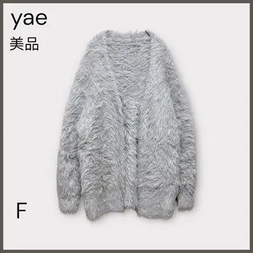 [ yae 야에 ] 2WAY 글리터 페더 니트 가디건 / 새상품급