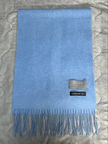 BUYER 캐시미어 100% 라이트 블루 머플러