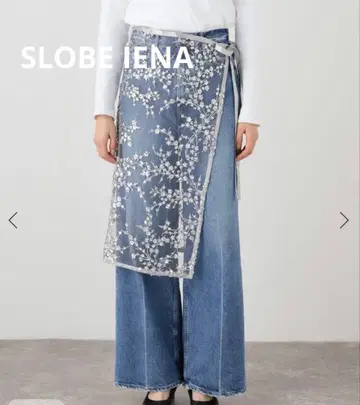 스팽글 자수 레이어드 스커트 SLOBE IENA