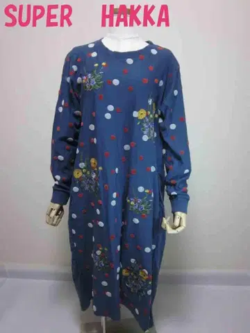 슈퍼 하카 원피스 플라워 자수 랜덤 도트