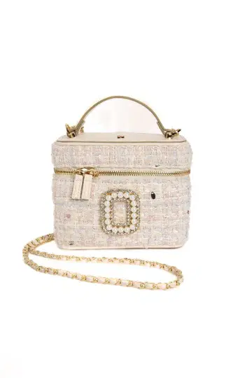 Tweed Crystal Vanity Bag herlipto