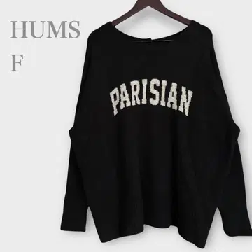 백 버튼 로고 니트 블랙 울 혼방 빅 실루엣