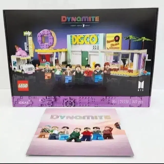 택배 무료배송)BTS 다이너마이트 레고+엽서,스티커포함(미사용)