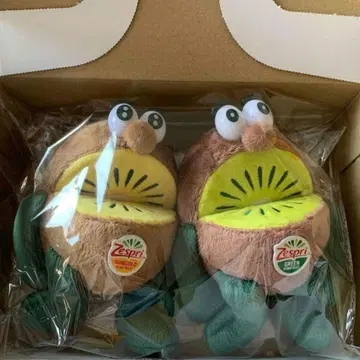제스프리 Zespri 키위 브라더스 마스코트 봉제 인형 2개