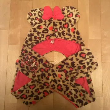 디즈니 머플러 캡 레오파드 무늬 미니