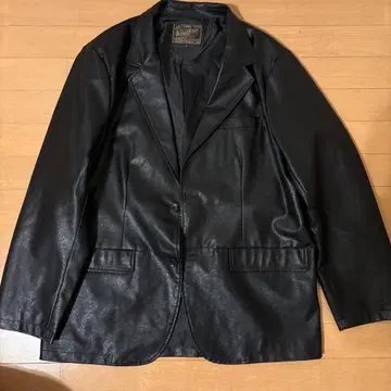 가죽 테일러드 자켓 블랙