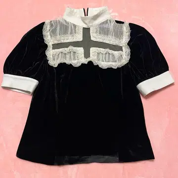 SOS SEAMSTRESS 벨로아 셔츠 블라우스 M 사이즈