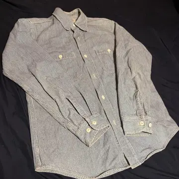 SUGAR CANE 워크 셔츠 히코리 긴팔 스트라이프