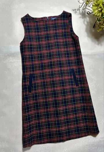 파트 2 준코 시마다 체크 무늬 점퍼 스커트