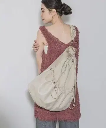 JEANASIS 2way 봉삭 백팩 아이보리