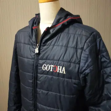[ 새상품급 ] GOTCHA 후드 부착 퀼팅 자켓 M 네이비