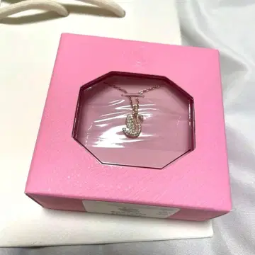 스와로브스키 로즈 골드 스완 백조 목걸이