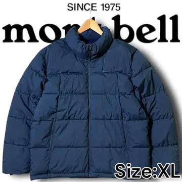 XL 몽벨 정가 4.2만 풀 집업 하이넥 에코 다운 자켓 블루 계열