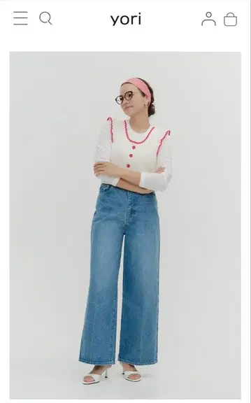 yori Jane 와이드 데님 38