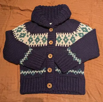 Ragsista 코위찬 니트 노르딕 무늬 가디건