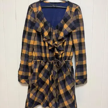 GRACE CONTINENTAL 체크 무늬 숏 기장 올인원