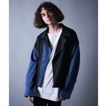 YON 라이더스 스윙탑 자켓 / 빅 실루엣 바이컬러