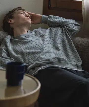 SEE SEE BOARDER CREW SWEAT 그레이 L 사이즈