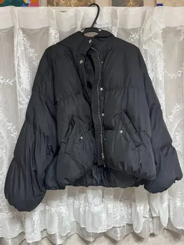 빅 실루엣 apres jour 볼륨 충전솜 블루종 아우터 블랙 F