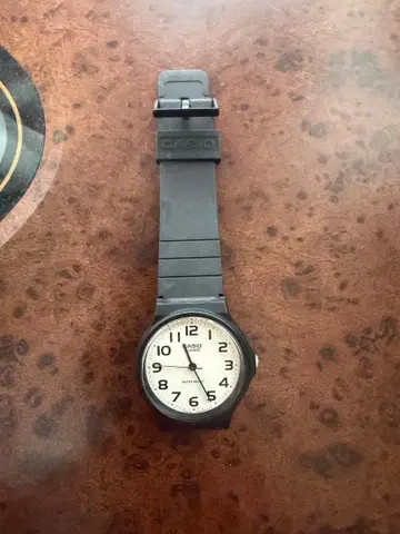 CASIO 러버 밴드 시계 블랙