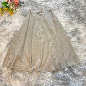 로트레아몽 롱 플레어 스커트 [ S ] 36 라이트 그레이 울 혼방