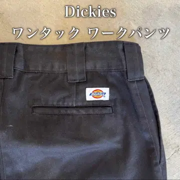 Dickies 원턱 워크 팬츠 블랙