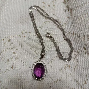 자수정 컬러 목걸이