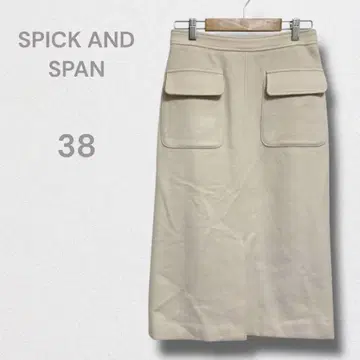 스픽 앤 스팬 스커트 미디 기장 타이트 포켓 출퇴근 울 혼방 M
