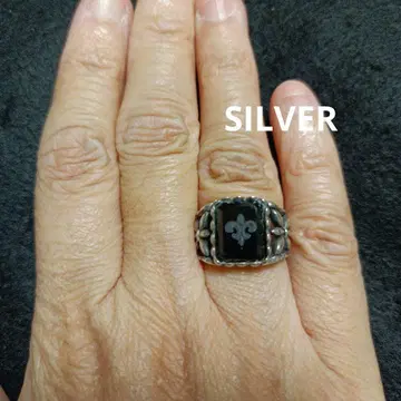 실버 플뢰르 드 리스 반지