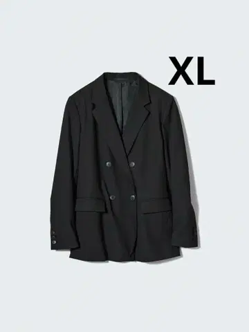 유니클로 UNIQLO 더블 자켓 블랙 XL