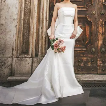 Cocomelody 웨딩 드레스 머메이드 드레스 베일