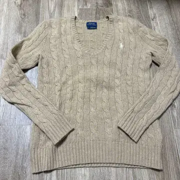 랄프 로렌 니트 스웨터 베이지