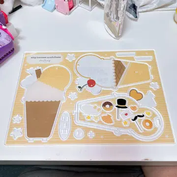 fanfancy+ 휘핑 아이스크림 아크릴 프레임 오렌지