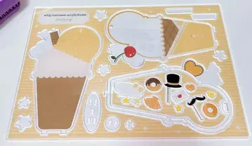 fanfancy+ 휘핑 아이스크림 아크릴 프레임 오렌지