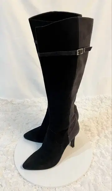 [ GINZA Kanematsu ] 바이컬러 스웨이드 롱 부츠 23.5