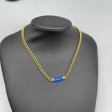 24 빈티지 라피스 라줄리 체인 목걸이