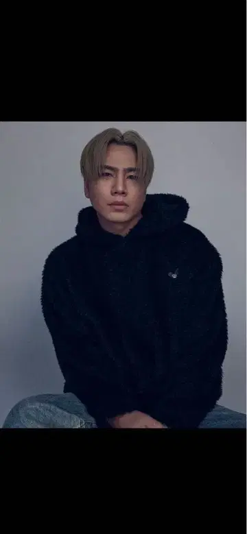 미사용 새상품 CDL 블랙 플리스 후드 부착 후드티 M