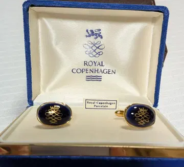 Royal Copenhagen 커프스 링크 네이비 컬러