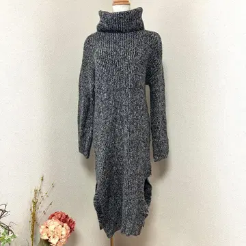 ViS/YOUR CLOSET 터틀넥 니트 원피스 F 그레이