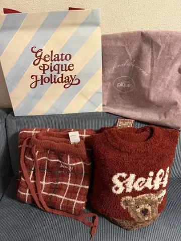 젤라또피케 홀리데이 마켓 2025 한정판 슈타이프 빨간색 셋업