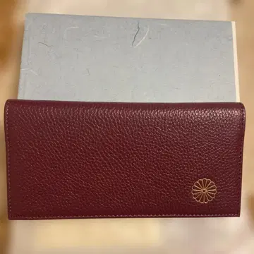 미사용 새상품 황궁 한정판 국화 문양 장지갑 적자색