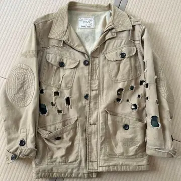 TSAN 데미지 자켓 카모플라쥬 안감 베이지 L